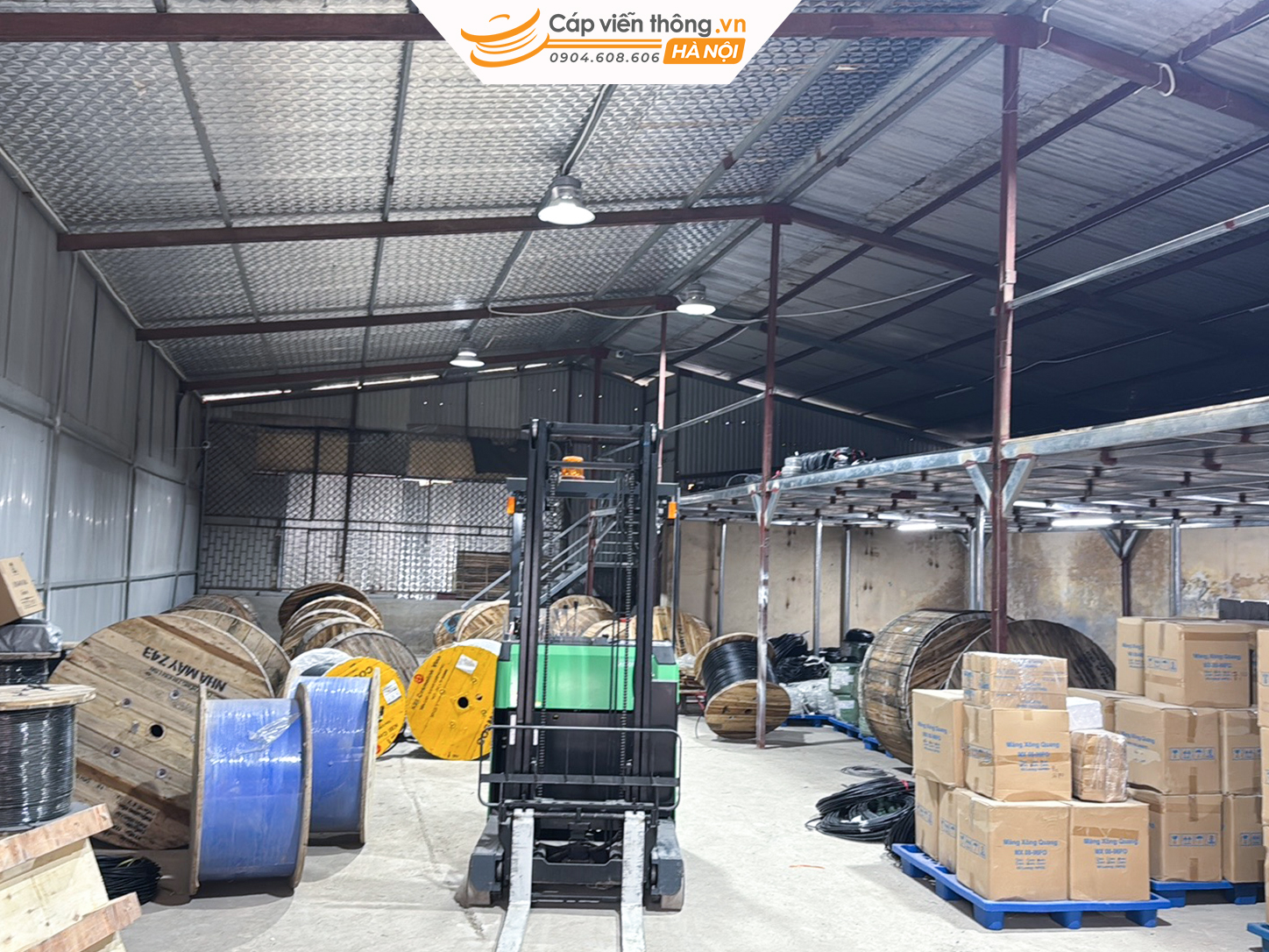 Quy mô kho hàng của Cáp Viễn Thông Hà Nội rộng lớn