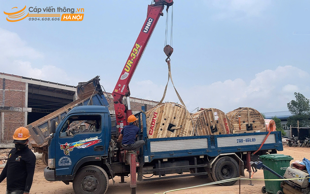  Cáp Viễn Thông Hà Nội giao hàng cáp chống cháy chống nhiễu Cadivi