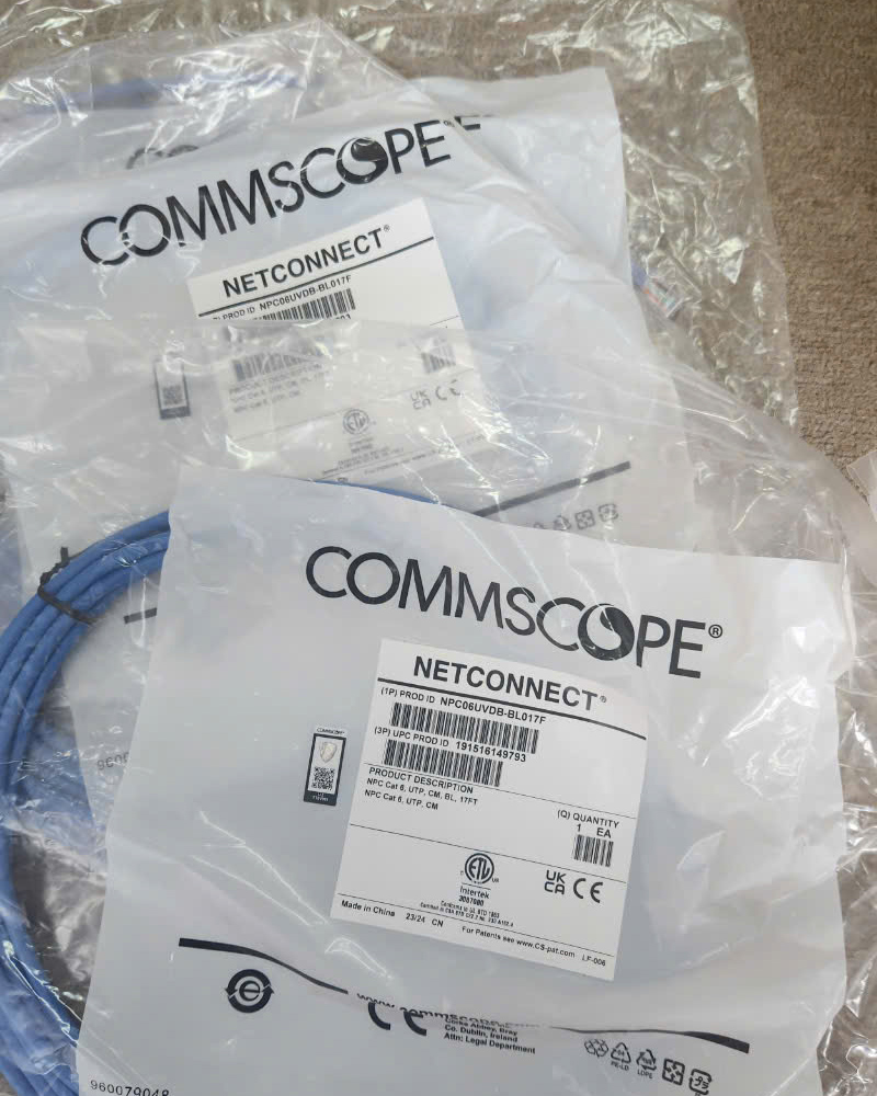 Dây nhảy mạng CommScope NetConnect Cat6 NPC06UVDB-BL017F