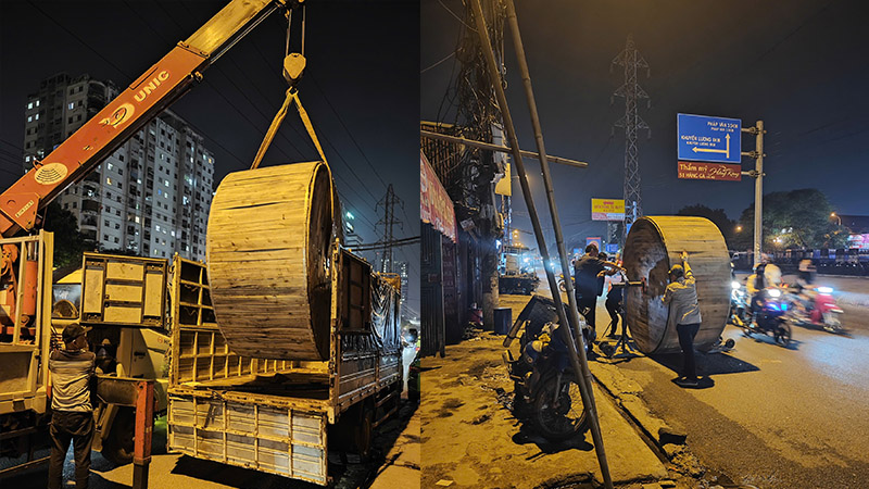 CVT giao hàng cáp đồng cống Telvina