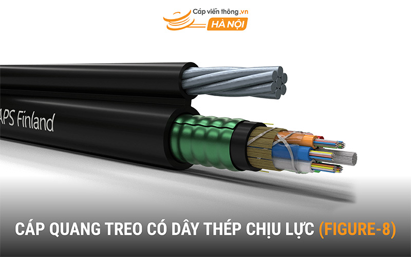 Cáp quang treo có dây thép chịu lực (Figure-8)