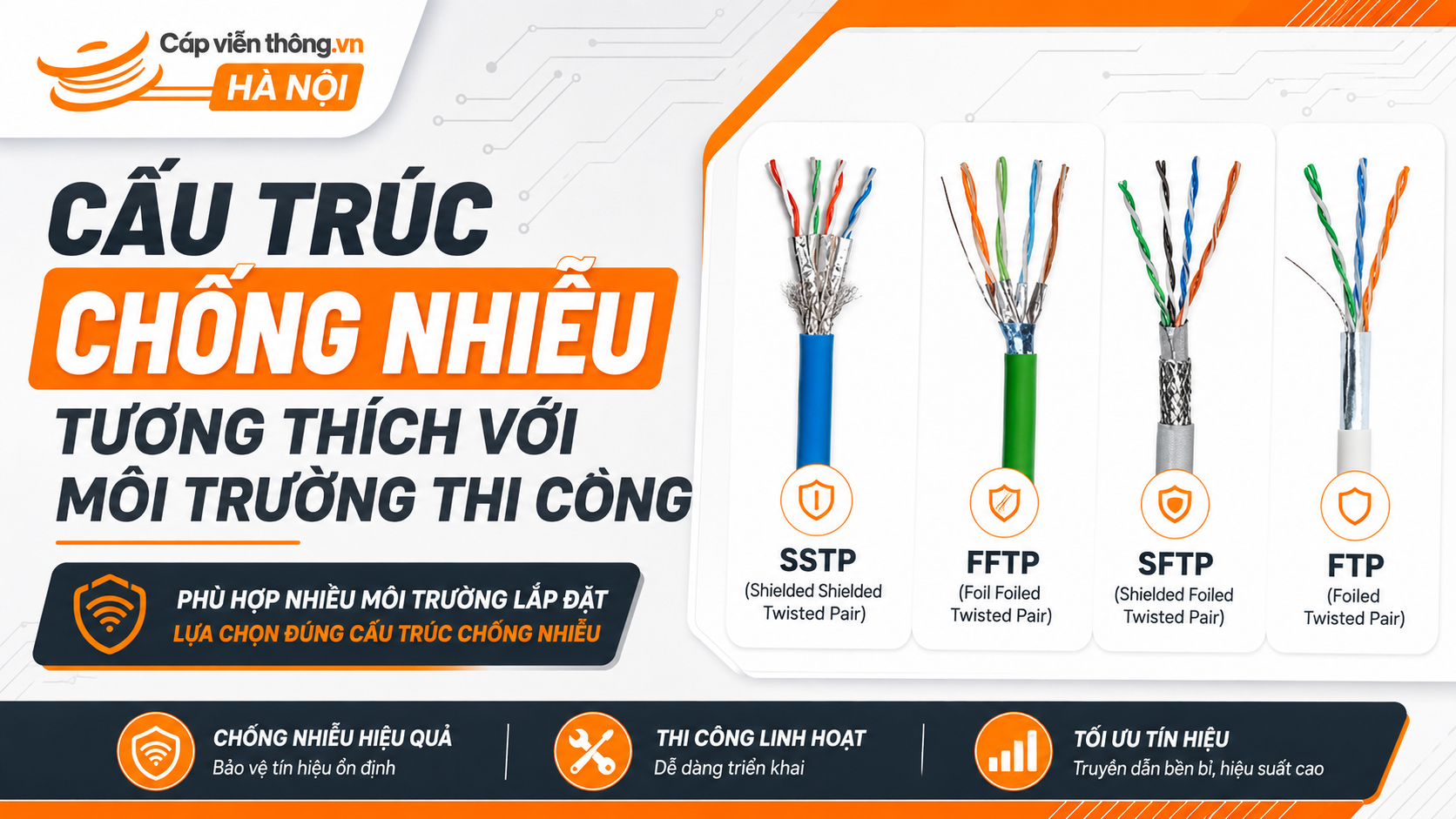 Cấu trúc chống nhiễu tương thích với môi trường thi công