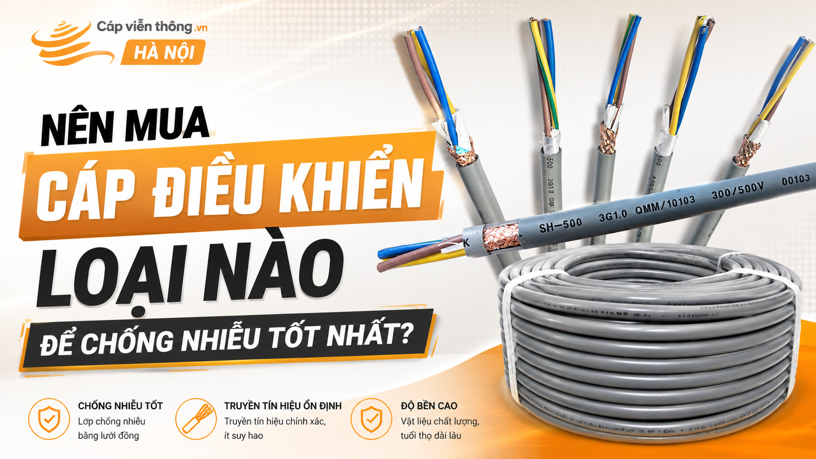 Các loại cáp điều khiển để chống nhiễu tốt nhất