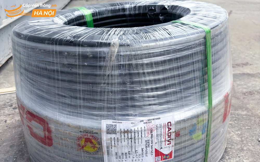 Cáp CXV 3x4+1x2.5mm² - 0.6/1kV Cadivi