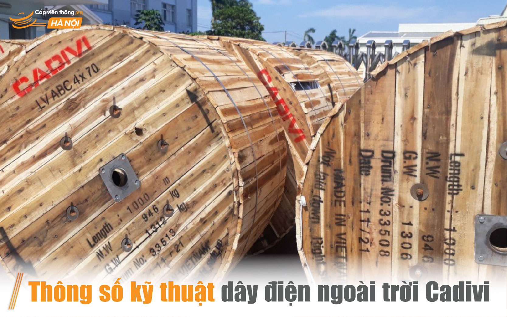 Thông số kỹ thuật dây điện ngoài trời Cadivi