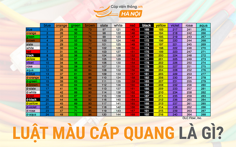 Luật màu cáp quang là gì?