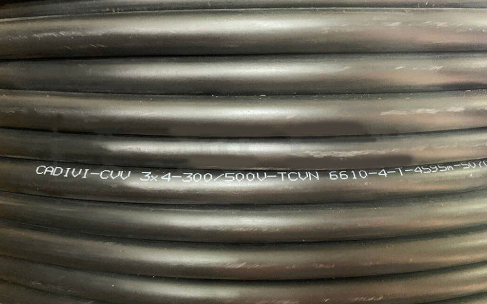 Thông số kỹ thuật trên dây cáp Cadivi