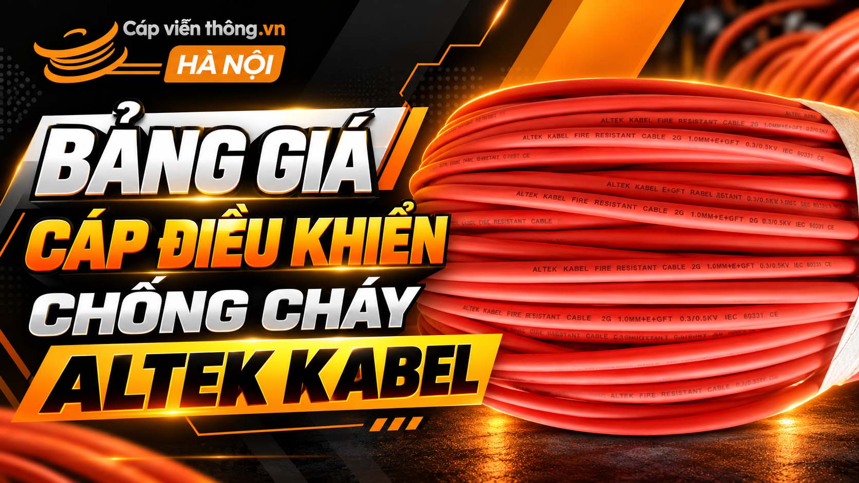 Bảng giá cáp điều khiển chống cháy Altek Kabel