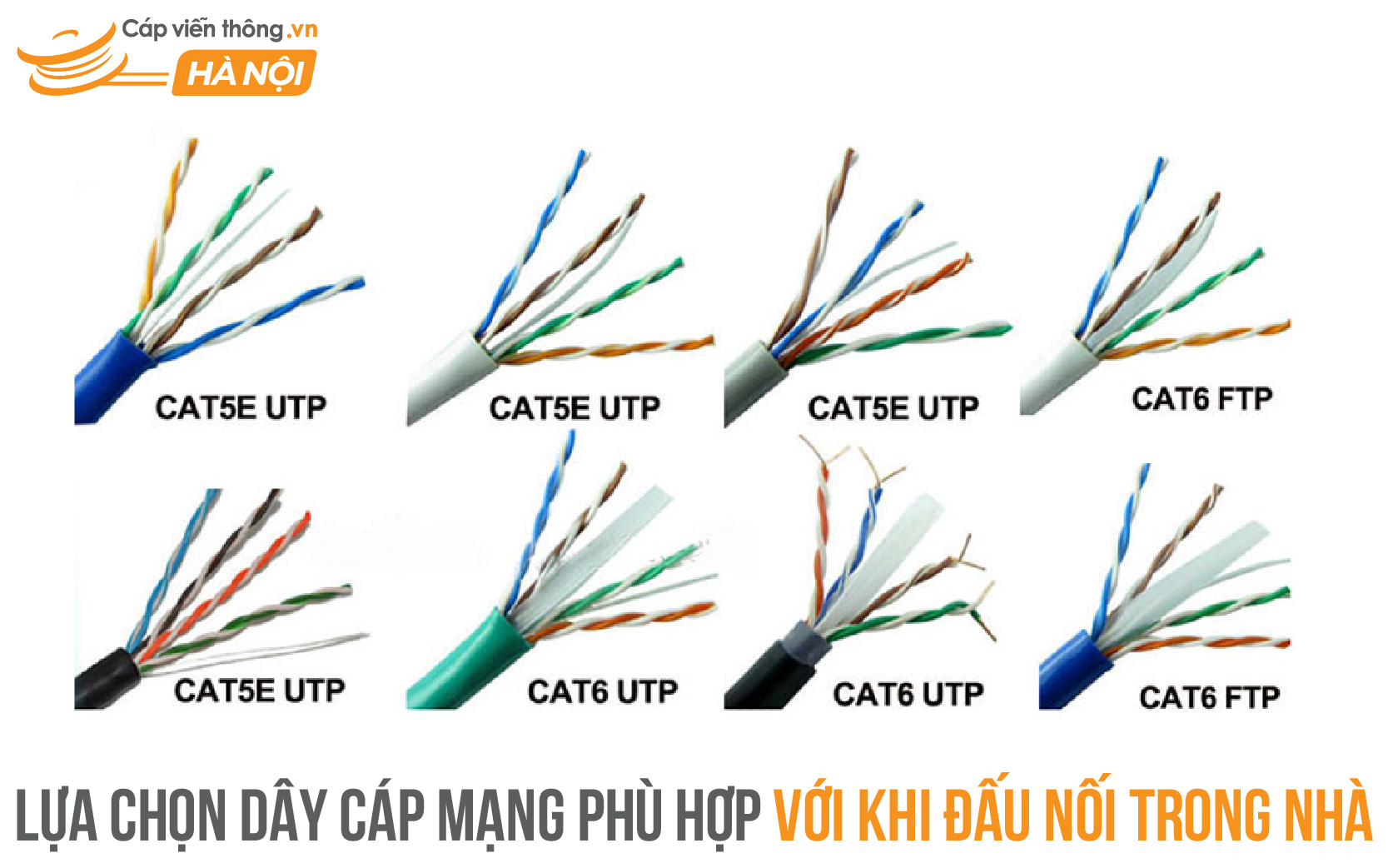 Lựa chọn cáp mạng đi trong nhà