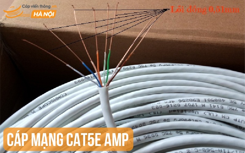 Cáp mạng Cat5e AMP