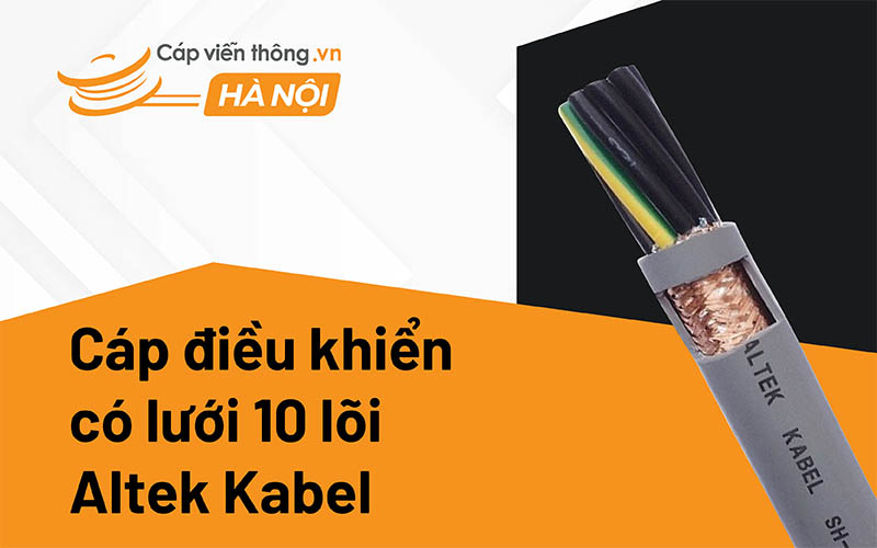 Cáp điều khiển có lưới 10 lõi  Altek Kabel