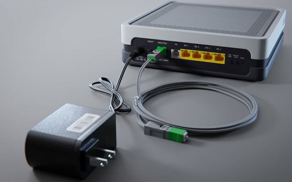 đầu nối cáp quang vào modem