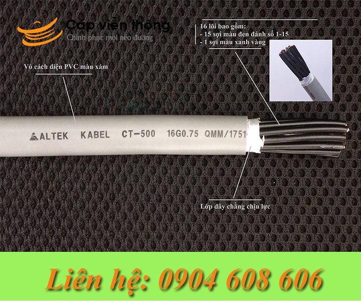 Cáp điều khiển không lưới Altek Kabel CT-10055 5G 0.5QMM