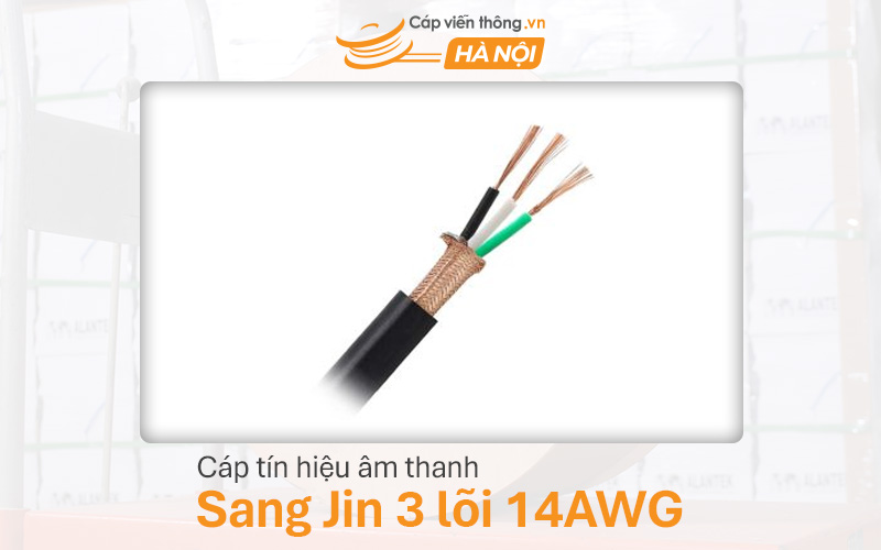 Cáp tín hiệu âm thanh Sangjin 3 lõi 14AWG