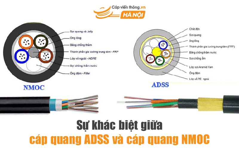 So sánh cáp quang ADSS và cáp quang NMOC