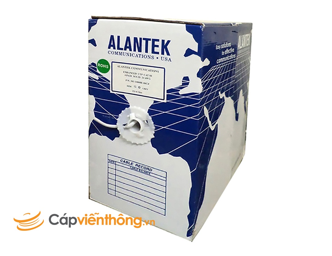 Dây cáp mạng Alantek Cat6A 23AWG F/UTP Cable 4 pair Overall Shield LSZH Grey (500m/rl) 301-6AFU08-L3GY