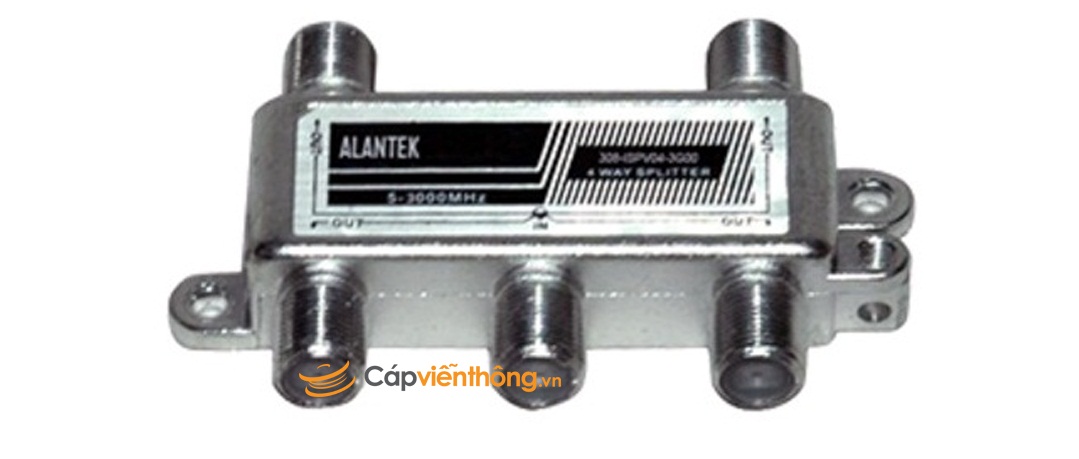 Bộ chia truyền hình cáp mạng Alantek splitter 4-way indoor 308-ISPV04-0000