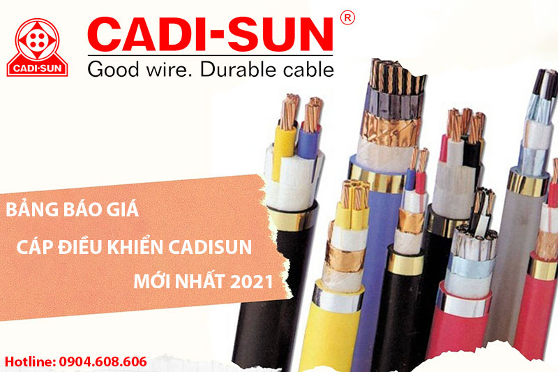 Bảng báo giá cáp điều khiển Cadisun