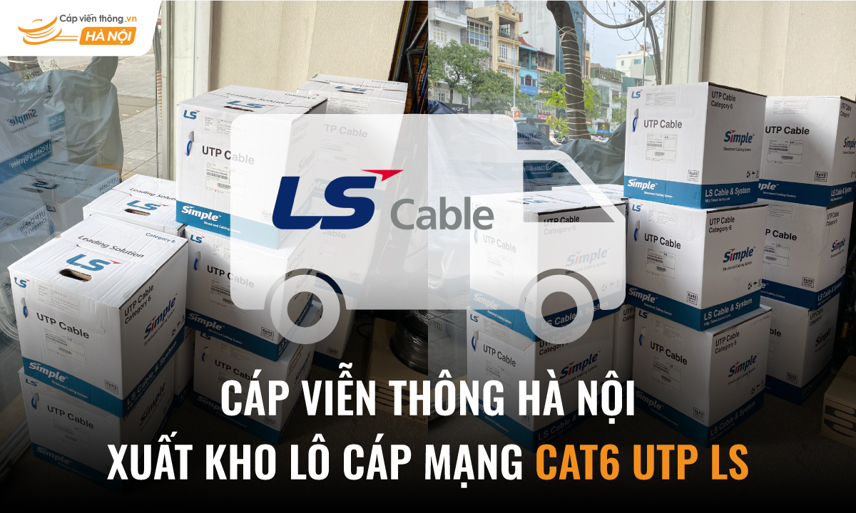 CVTHN xuất kho lô hàng cáp mạng Cat6 UTP LS