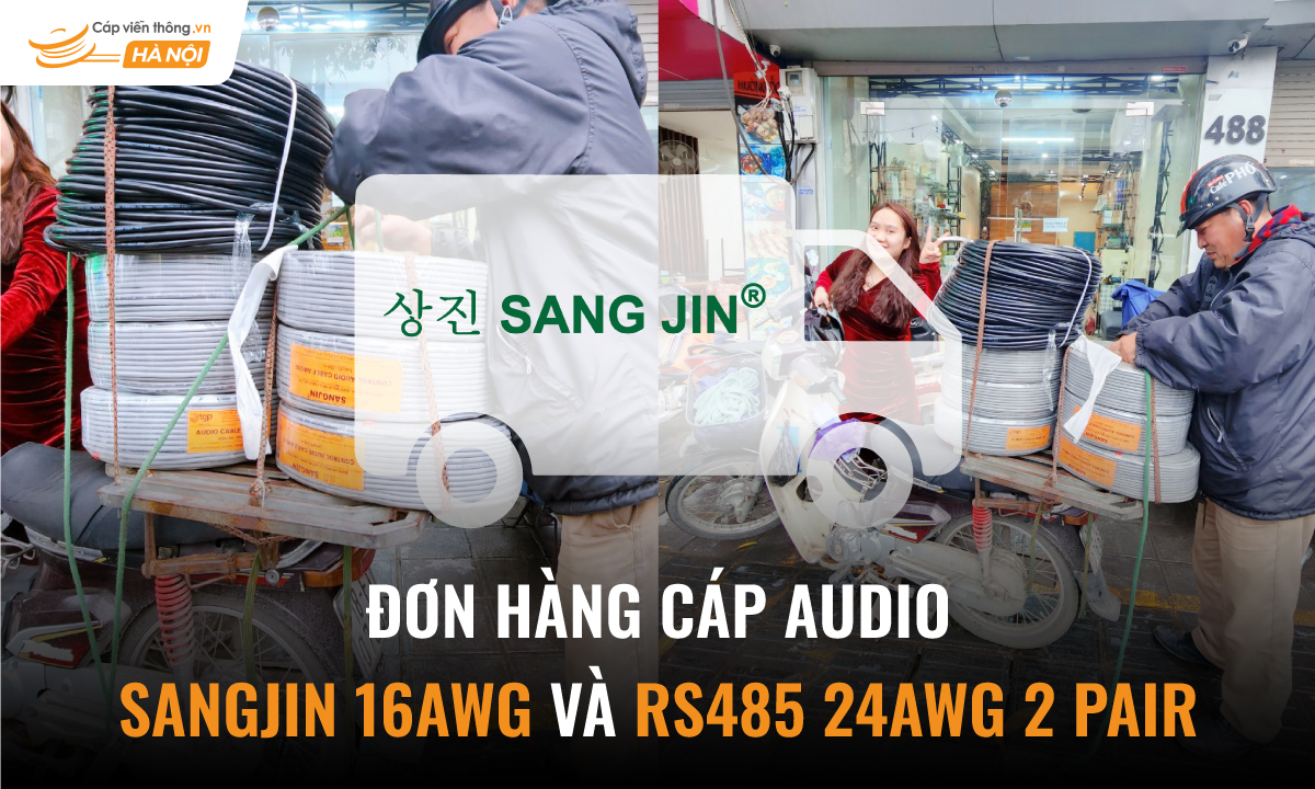 Đơn hàng cáp Audio Sangjin 16AWG và RS485 24AWG 2 pair