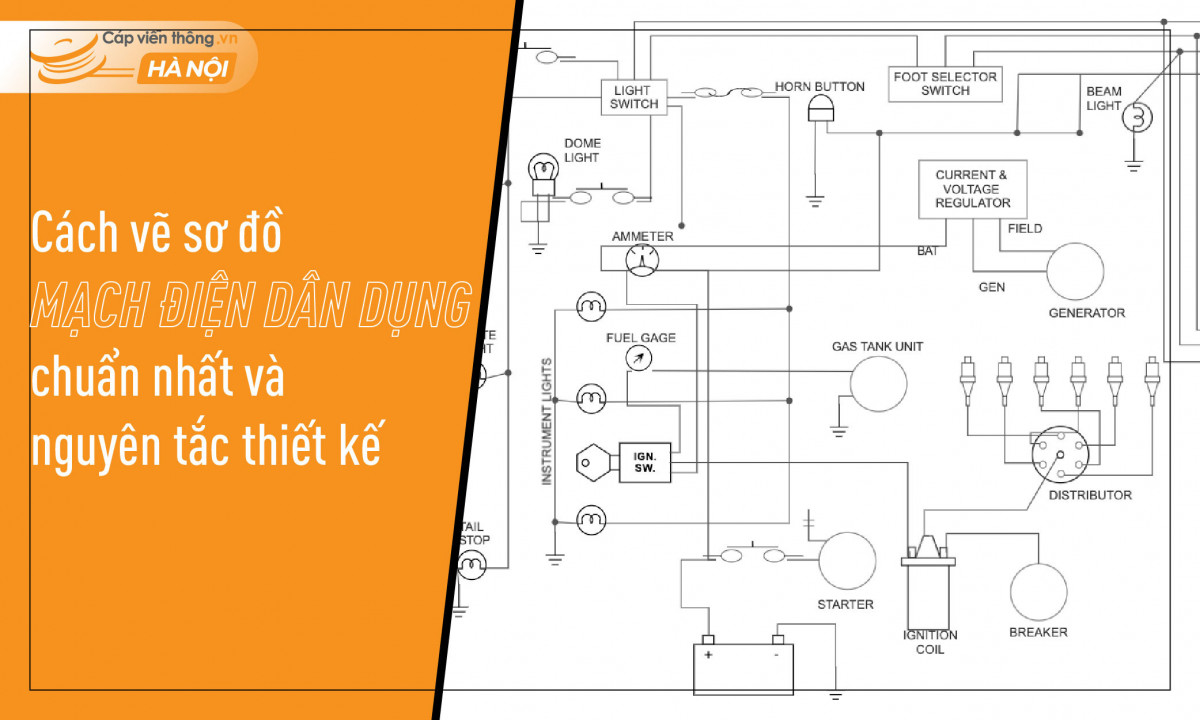 Cách vẽ sơ đồ mạch điện dân dụng chuẩn nhất và nguyên tắc thiết kế