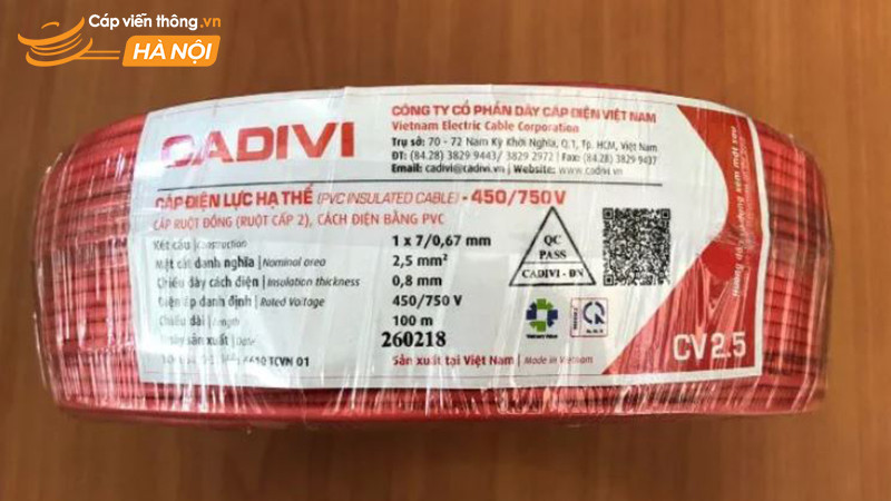 Dây điện Cadivi 2.5 có mấy loại? Đặc điểm kỹ thuật của dây điện Cadivi 2.5mm