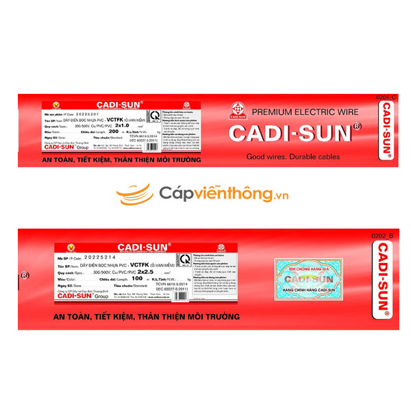 Cáp Viễn thông Hà Nội đơn vị cung cấp dây cáp điện Cadisun chính hãng giá rẻ