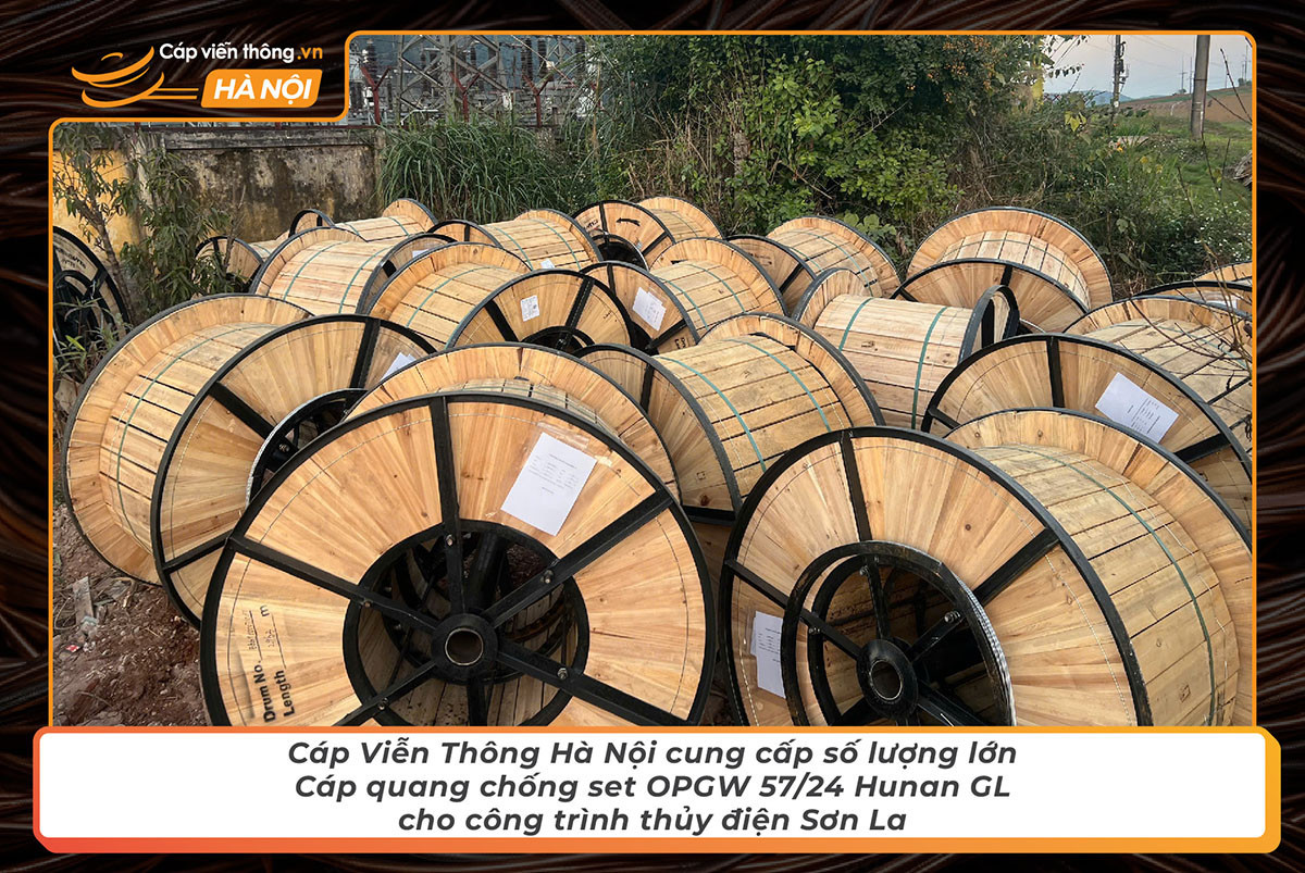 Cáp Viễn Thông cung cấp cáp quang chống set OPGW 57/24 Hunan