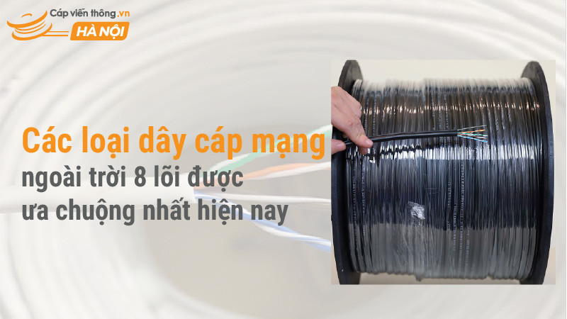 Các loại dây cáp mạng ngoài trời 8 lõi được ưa chuộng nhất hiện nay
