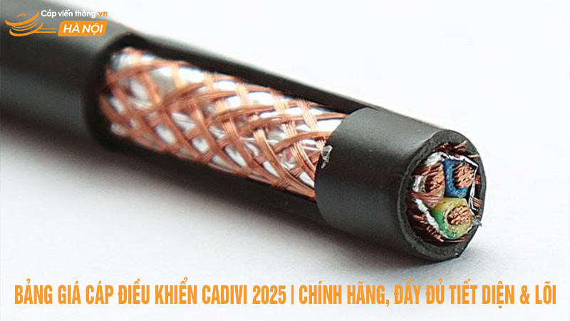 Bảng giá cáp điều khiển Cadivi 2025 | Chính hãng, đầy đủ tiết diện & lõi