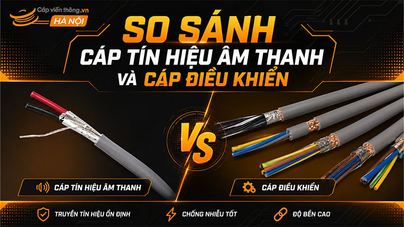 So sánh cáp tín hiệu âm thanh và cáp điều khiển: Khác biệt và cách dùng