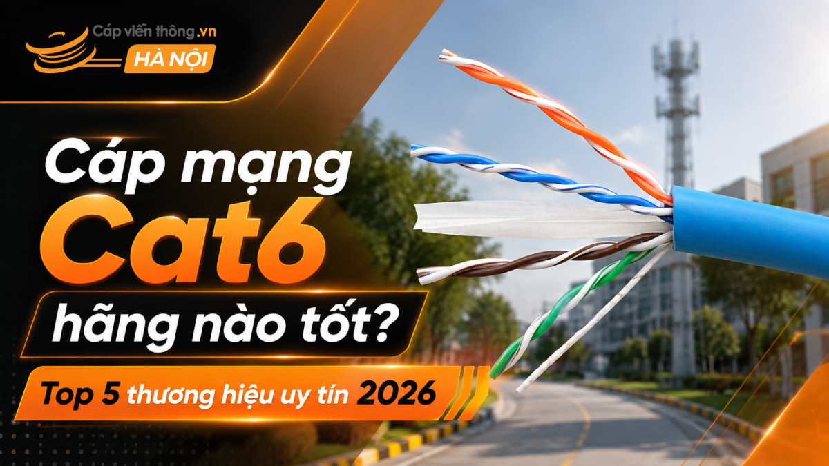 Cáp mạng Cat6 hãng nào tốt? Top 5 thương hiệu uy tín 2026