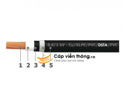 Dây cáp điện Goldcup, Cáp ngầm CEVV - ST 3x10+6
