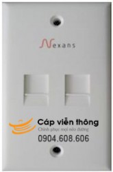 Ổ cắm mạng CAT6 2 cổng RJ45 - NEXANS