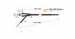 Gông treo cuốn cáp cột đôi, thanh nẹp giá đỡ đôi