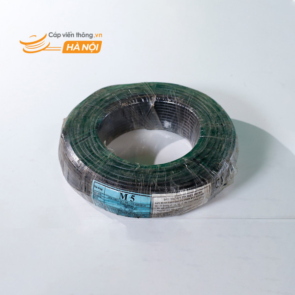 Dây tín hiệu micro M5 (Lõi đỏ, trắng; Lưới đồng đỏ; Cuộn 100m)