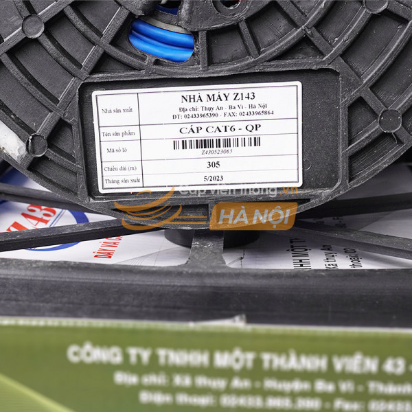 Cáp mạng Cat6 FTP Z43 4 Pair 23AWG (Cuộn 305m, Tiêu chuẩn TIA/EIA 568-C.2)