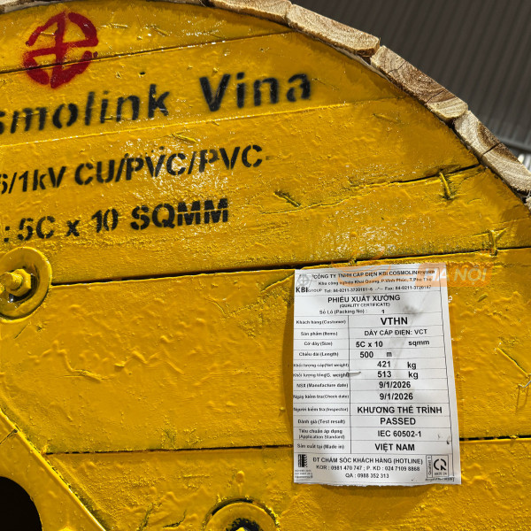 Dây cáp điện Cosmolink 5C x 10 mm² (500m)