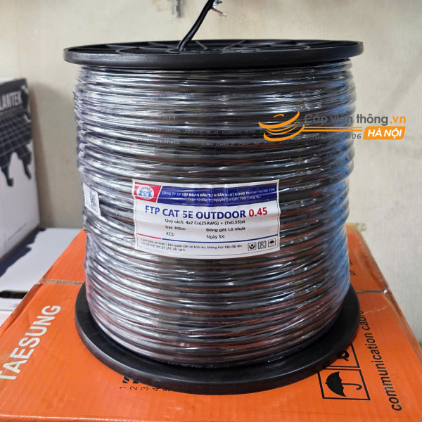 Cáp mạng có gia cường TAESUNG FTP CAT 5E OUTDOOR 0.45
