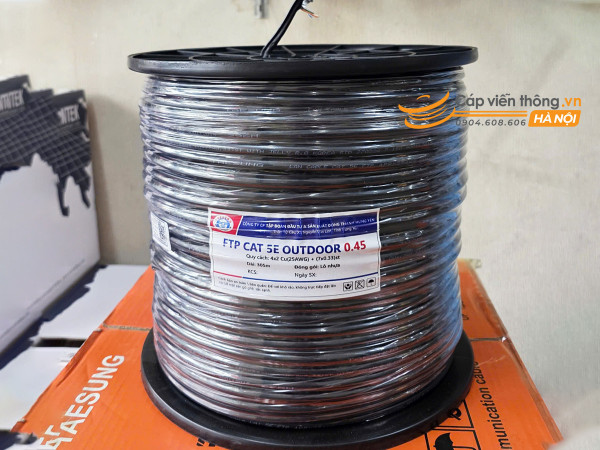 Cáp mạng có gia cường TAESUNG FTP CAT 5E OUTDOOR 0.45
